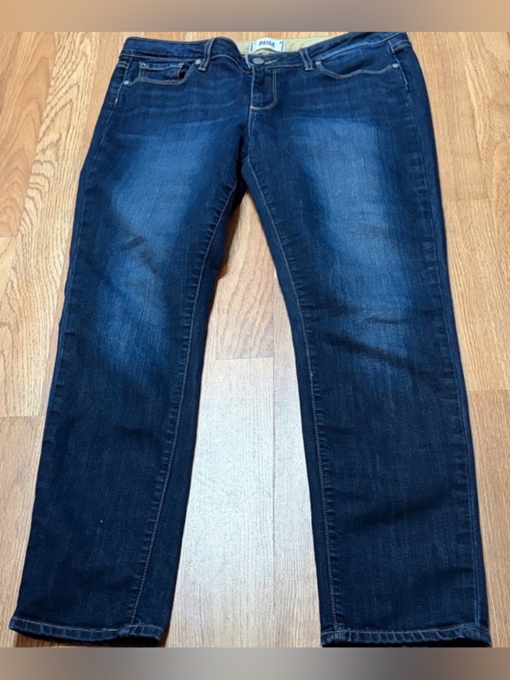 ✨ PAIGE Skyline Ankle Peg Jeans |  Dark Indigo Wash Mid Rise Skinny Ankle | 31
